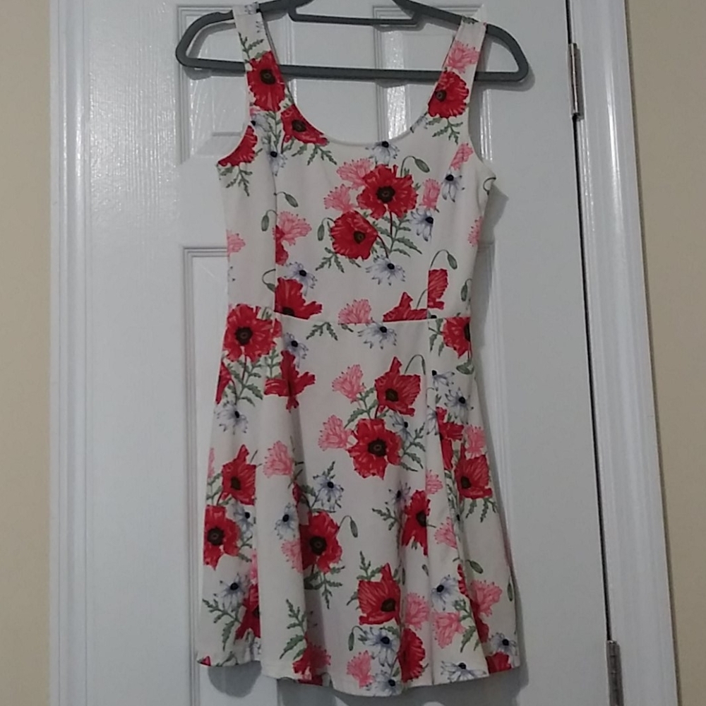 Red Floral Summer Dress